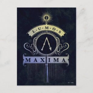 Carte Postale Harry Potter Spell Lumos Maxima Graphisme