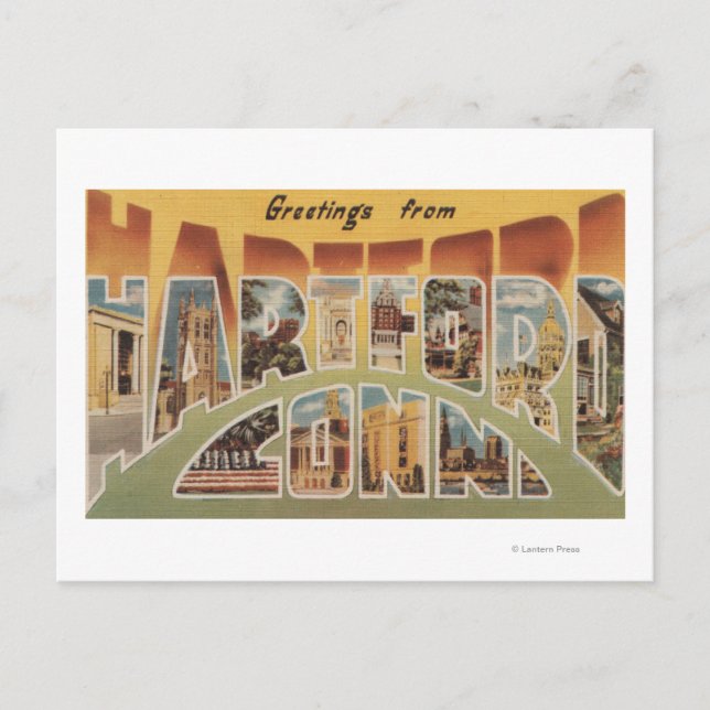 Carte Postale Hartford, Connecticut - Scènes de grandes lettres  (Devant)