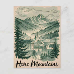Carte Postale Harz Mountains Allemagne vintage