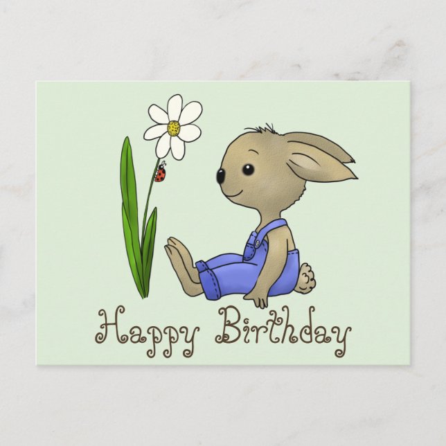 Carte Postale Hase und Blume (Devant)