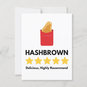 Carte Postale hash brun fast food amant de pommes de terre