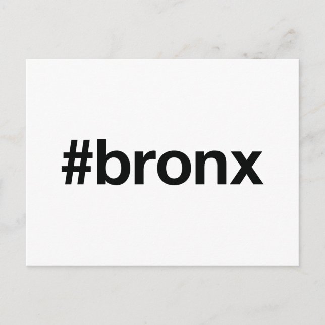 Carte Postale Hashtag BRONX (Devant)