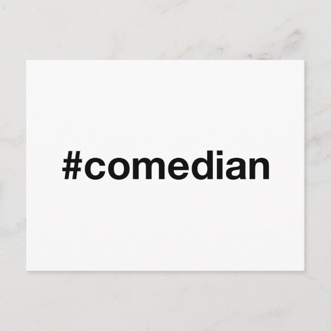 Carte Postale Hashtag COMEDIAN (Devant)
