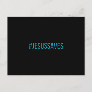 Carte Postale Hashtag couleur personnalisée que Jésus enregistre