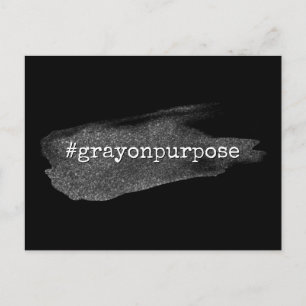 Carte Postale Hashtag Gray sur l'objet Parties scintillant d'arg
