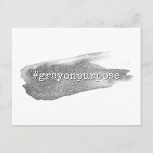 Carte Postale Hashtag Gray sur l'objet Parties scintillant d'arg