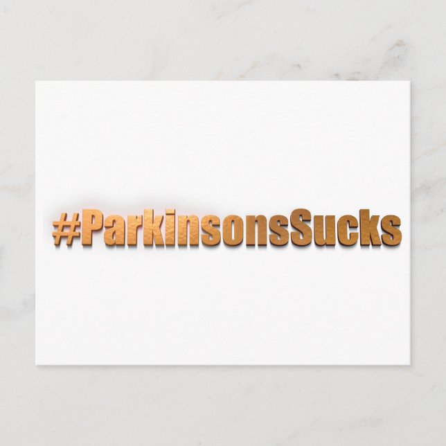 Carte Postale Hashtag Parkinsons Sucks (Devant)