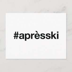 Carte Postale Hashtag SKI APRES