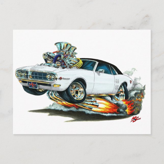 Carte Postale Haut blanc-noir Firebird 1967-68 (Devant)