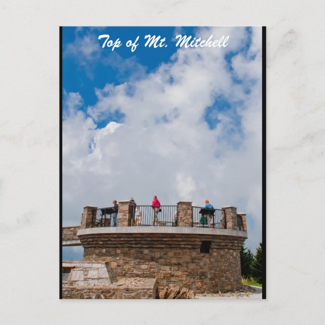 Carte Postale Haut du mont Mitchell (Devant)