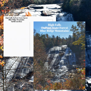 Carte Postale Haute Cascade d'Automne Forêt d'État de DuPont NC