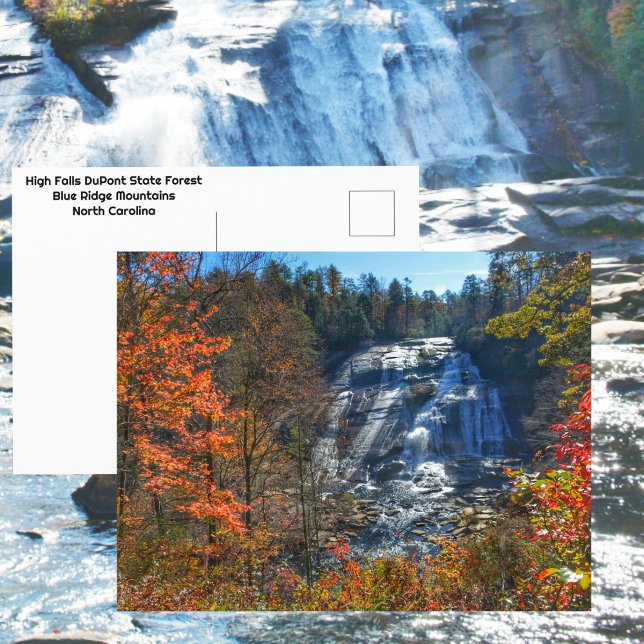 Carte Postale Haute Cascade de DuPont State Forest en Automne (Créateur téléchargé)