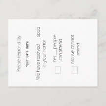 Carte postale haute RSVP