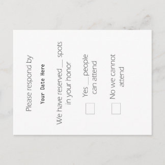 Carte postale haute RSVP