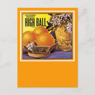 Carte Postale Hautes oranges de la Californie de boule