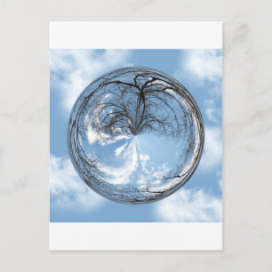 Carte Postale Hauteurs du Ciel avec arbre, nuages, ciel, bulle