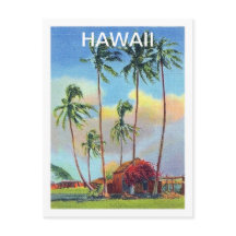 Hawaï, île tropicale, vieille maisonnette avec des