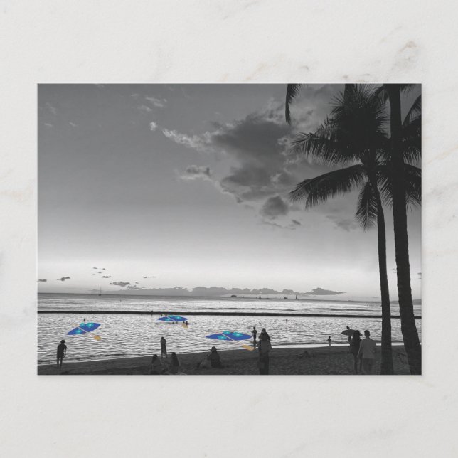 Carte postale Hawaii Beach et Palm Trees (Devant)