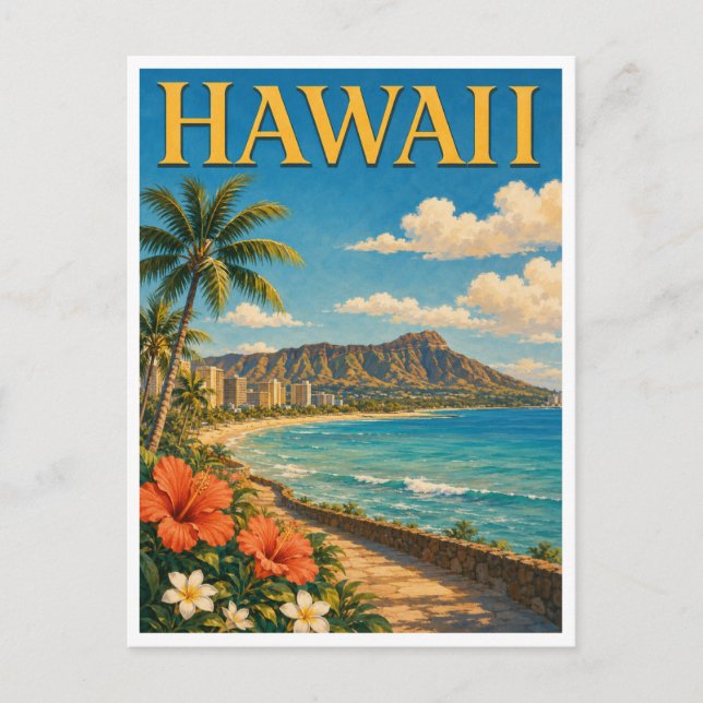 Carte Postale Hawaii Diamond Head GeoSaga (Devant)