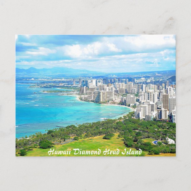 Carte Postale Hawaii Diamond Head Island (Devant)