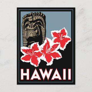 Carte Postale hawaii états-unis usa art déco retro voyage