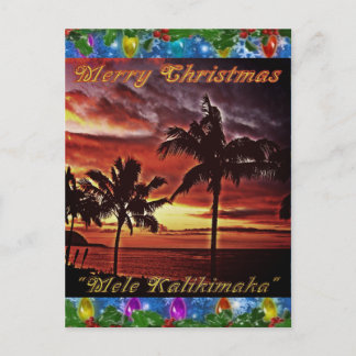 Carte postale Hawaii Joyeux Noël