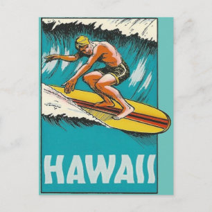 Carte postale Hawaii Surfing