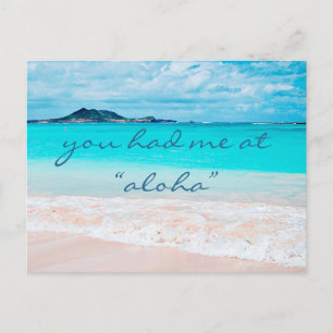 Carte Postale Hawaii Tropical Beach Vous M'Avez Eu À Aloha Scrip