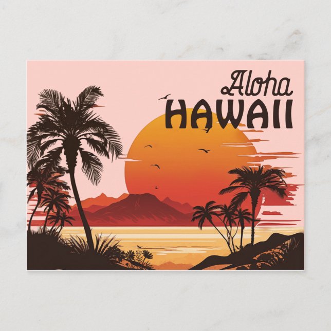 Carte postale Hawaii vintage (Devant)