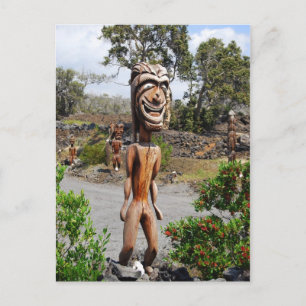 Carte postale Hawaiian Ki'i Sculpture Laughing