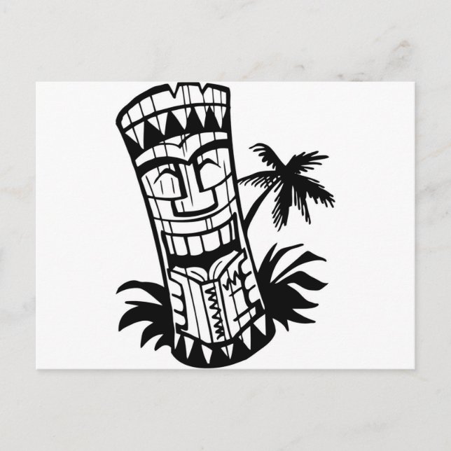 CARTE POSTALE HAWAIIAN TIKI BAR ART (Devant)