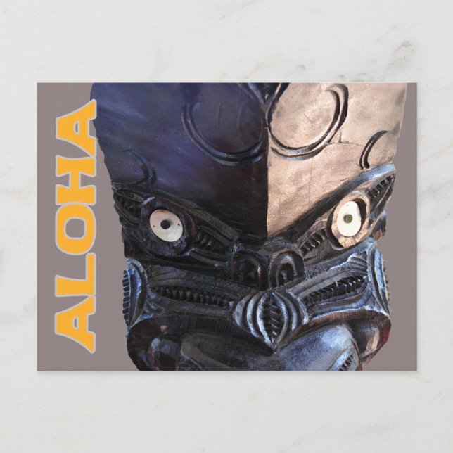 Carte postale Hawaiian Tiki Carving (Devant)