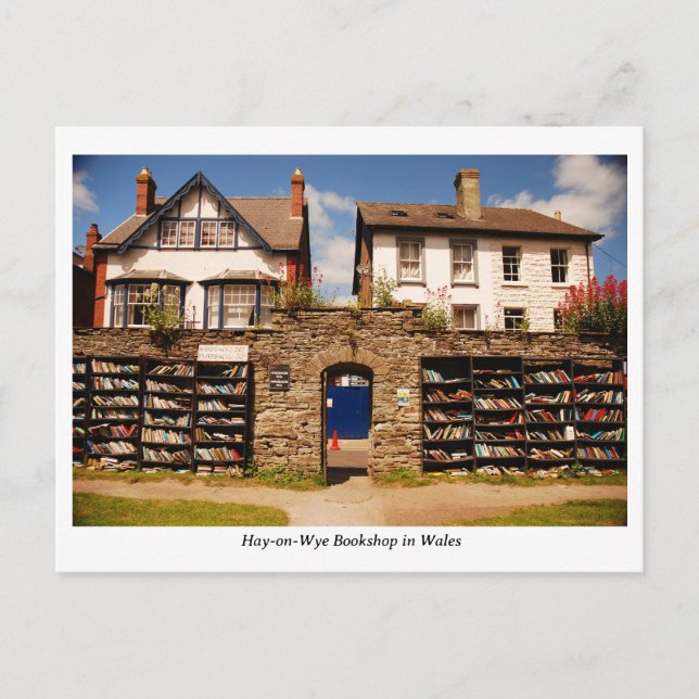 Carte Postale Hay on Wye Librairie au Pays de Galles (Devant)