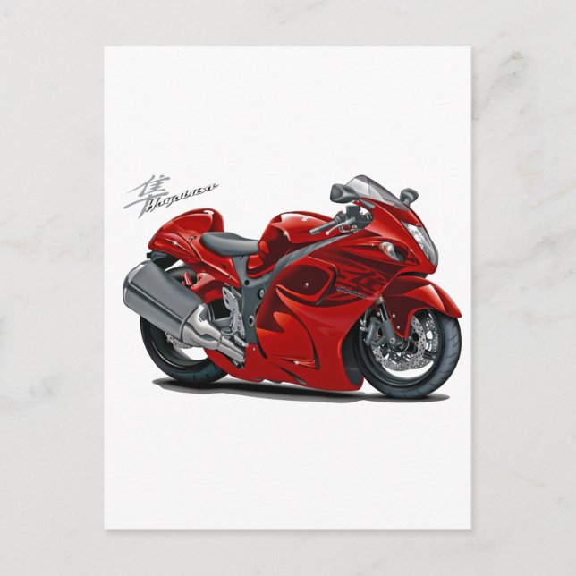 Carte Postale Hayabusa Red Bike (Devant)
