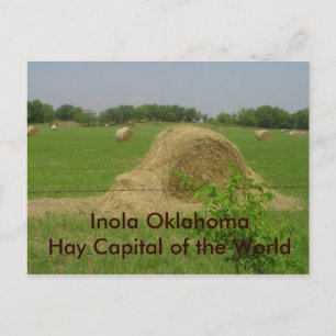 Carte Postale haybale, Inola OklahomaHay capitale du monde