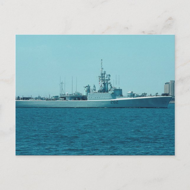 Carte Postale HCMS Saskatchewan", escorte de destroyer de la Mar (Devant)