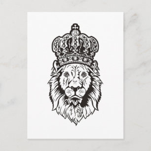 Carte Postale Head de Crowned Lion
