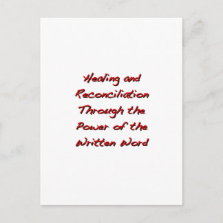 Carte Postale Healing and reconciliation