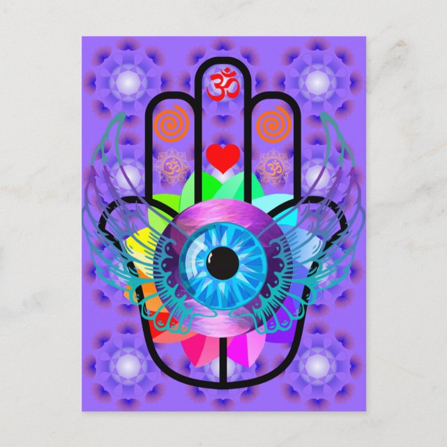 Carte postale Healing Hamsa (Devant)