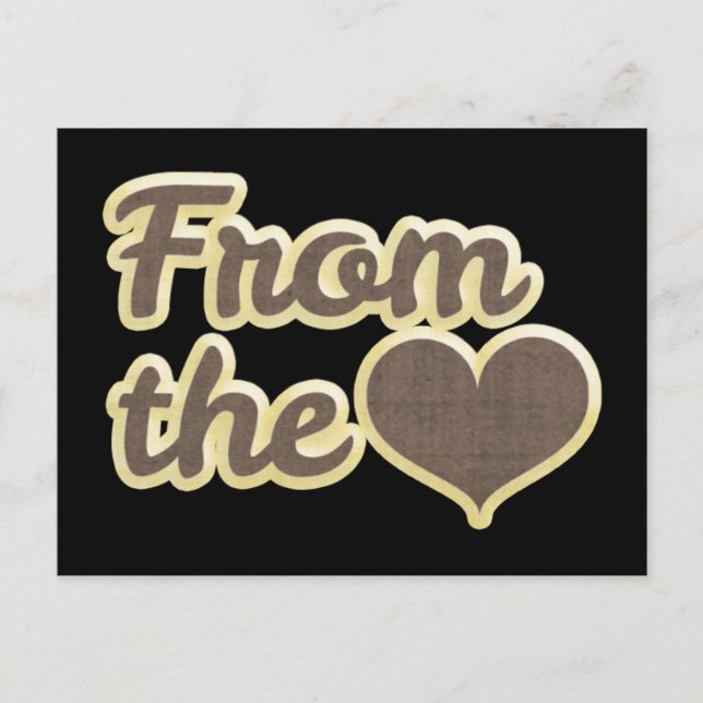 Carte Postale Heart Black Love (Devant)