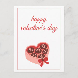 Carte Postale Heart Chocolate Box Sweet Valentine’s Day
