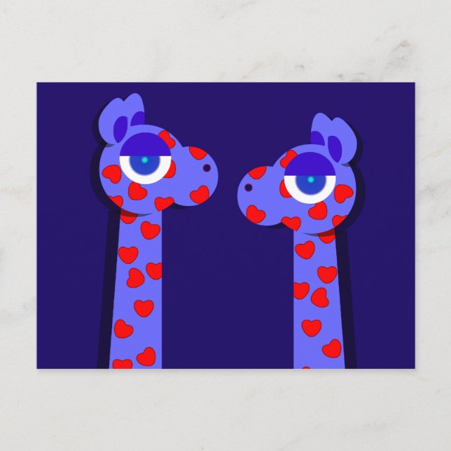 Carte postale HEART GIRAFFE (Devant)