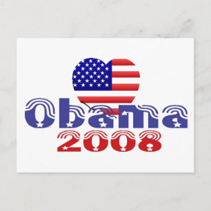 Carte postale 'Heart' Obama 2008