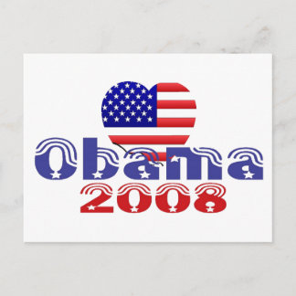 Carte postale 'Heart' Obama 2008