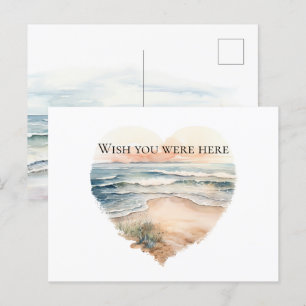 Carte Postale Heart Ocean Beach