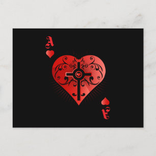 Carte Postale Heart Poker Ace Casino