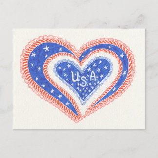 Carte postale Heart U.S.A
