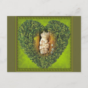 Carte Postale Heart with cats
