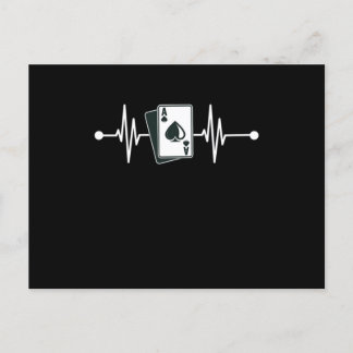 Carte Postale Heartbeat Ace Spades Cards Casino Player Poker Gam
