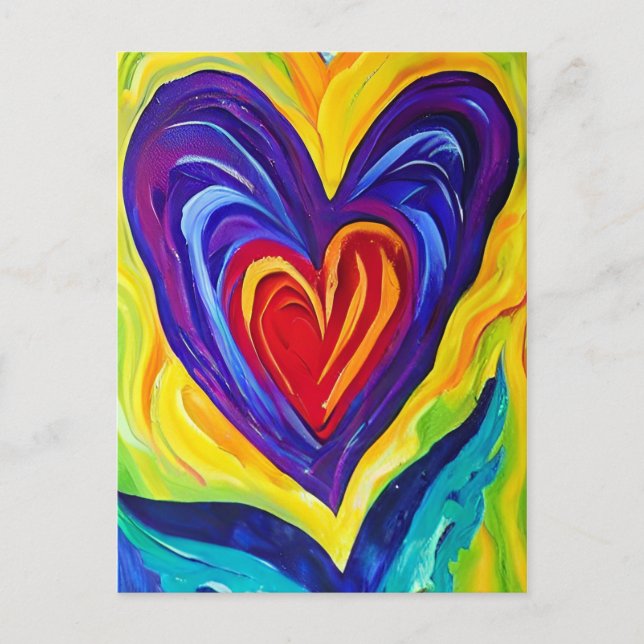 Carte Postale Hearts painting (Devant)